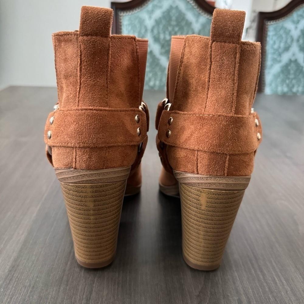 YOKI Muriel Women suede Western ankle boots cowgirl booties NWT Size 6 - Picture 4 of 11
